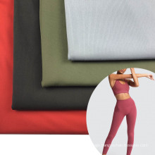 yoga spandex soft hand feeling brushed polyester microfiber fabric for fitness